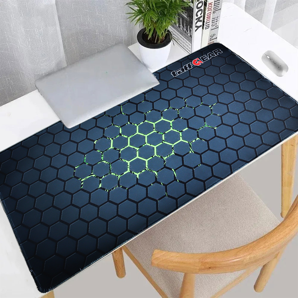 TaffGEAR Mouse Pad Gaming Green Hexagon Desk Mat Anti Slip 300x600x3mm - RO75 Gambar produk TaffGEAR Mouse Pad Gaming Green Hexagon Desk Mat Anti Slip 300x600x3mm - RO75 - 3