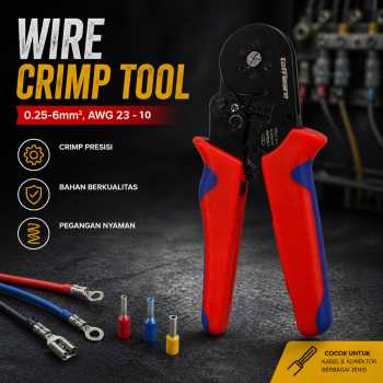 Taffware Tang Wire Crimp Tool Self Adjust Crimping 0.25-6mm2 AWG23-10 - HSC8 6-6A