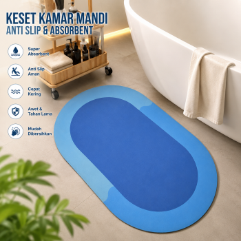 DIATOM Keset Kamar Mandi Anti Slip Absorbent Oval 59x40cm - D46
