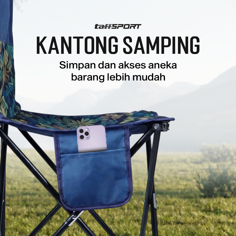 Gambar produk TaffSPORT Kursi Lipat Outdoor Camping Portable Oxford Folding Chair M - OL3336 - 4