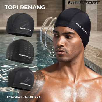 TaffSPORT Topi Renang Dewasa Penutup Kepala Polyester Swim Cap - TS283