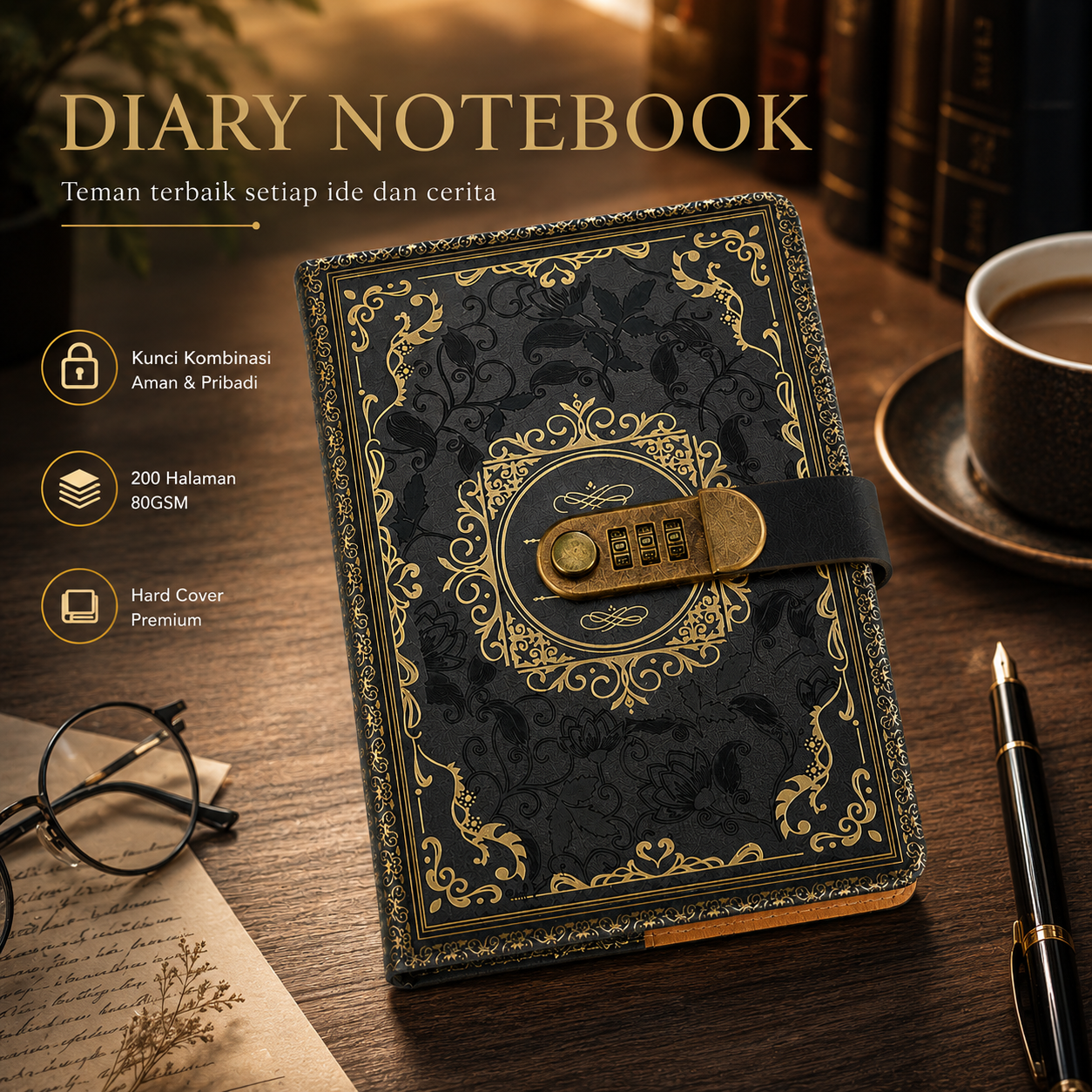 JESJELIU Buku Diary Notebook Catatan Jurnal 80GSM 200 Halaman - TD-460 Gambar produk JESJELIU Buku Diary Notebook Catatan Jurnal 80GSM 200 Halaman - TD-460 - Utama