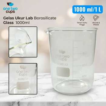 One Two Cups Gelas Ukur Lab Kimia Multifungsi Borosilicate Glass - BG17