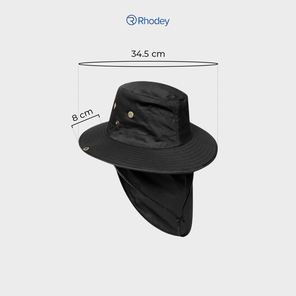 Rhodey Topi Rimba Outdoor Anti UV Boonie Hat Nylon with Neck Flap - PF005 Gambar produk Rhodey Topi Rimba Outdoor Anti UV Boonie Hat Nylon with Neck Flap - PF005 - 8