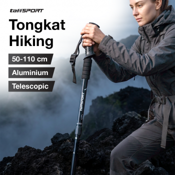 TaffSPORT Tongkat Hiking Telescopic Trekking Pole Aluminium 110cm - E4103