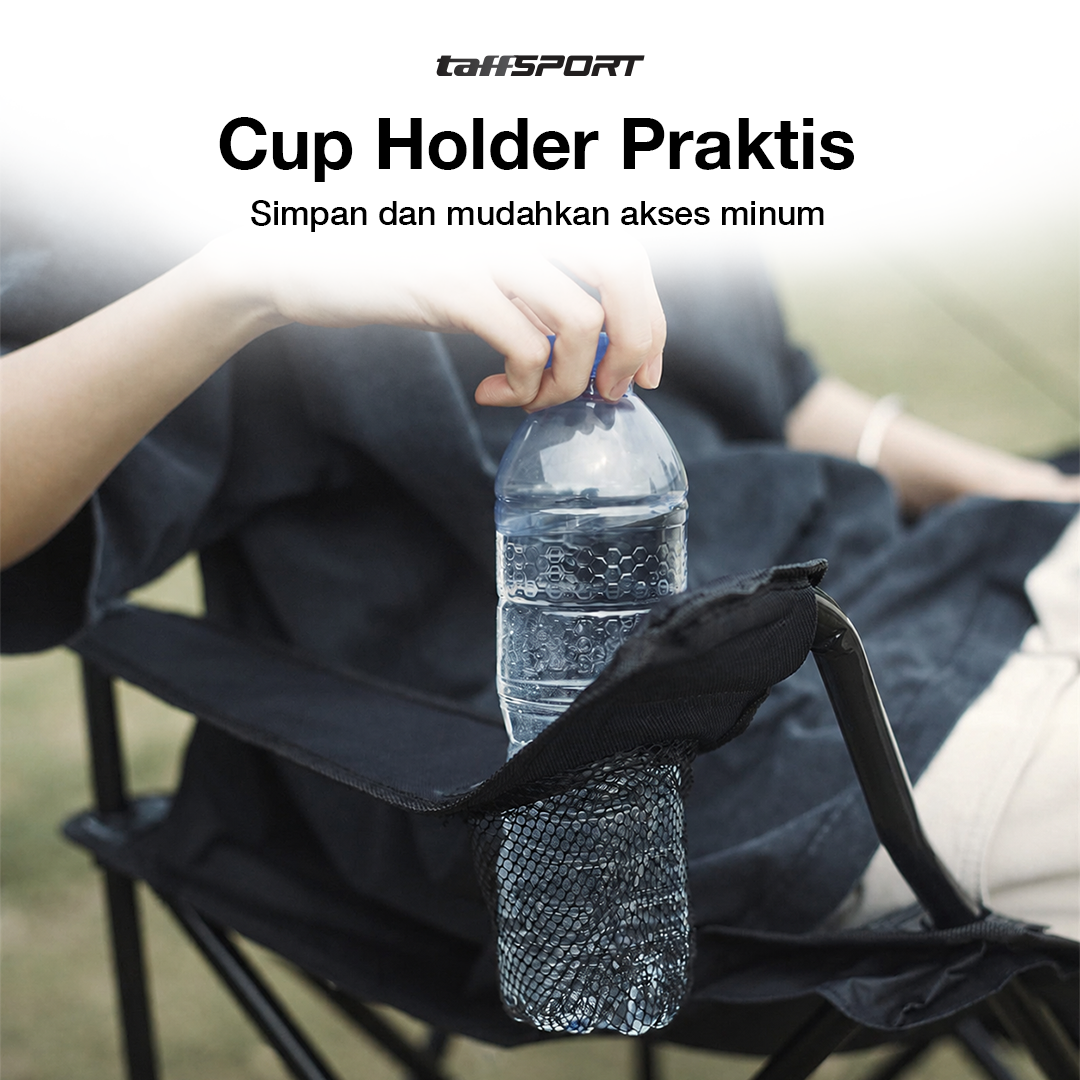 TaffSPORT Kursi Lipat Outdoor Camping Portable Foldable Oxford 600D - FS01 Gambar produk TaffSPORT Kursi Lipat Outdoor Camping Portable Foldable Oxford 600D - FS01 - 4