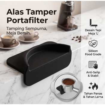 One Two Cups Alas Tamper Portafilter Kopi Mini Holder Mat 51/54/58mm - FE1