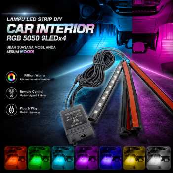 Gambar produk SAARMAT Lampu LED Strip DIY Car Interior 5050 RGB dan Remot Kontrol - APWD1