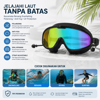 JOUYOU Kacamata Renang Snorkeling Polarizing Anti Fog UV Protection - JY192