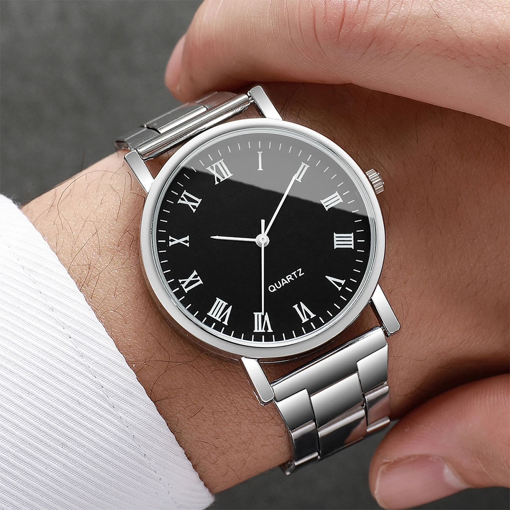 MODIYA Jam Tangan Analog Pria Elegant Quartz Stainless Steel 38mm - 23100 Gambar produk MODIYA Jam Tangan Analog Pria Elegant Quartz Stainless Steel 38mm - 23100 - 1