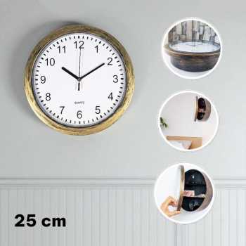 MIZHI Jam Dinding Besar Bulat Vintage 25cm with Hidden Storage Box - OTYLHG544