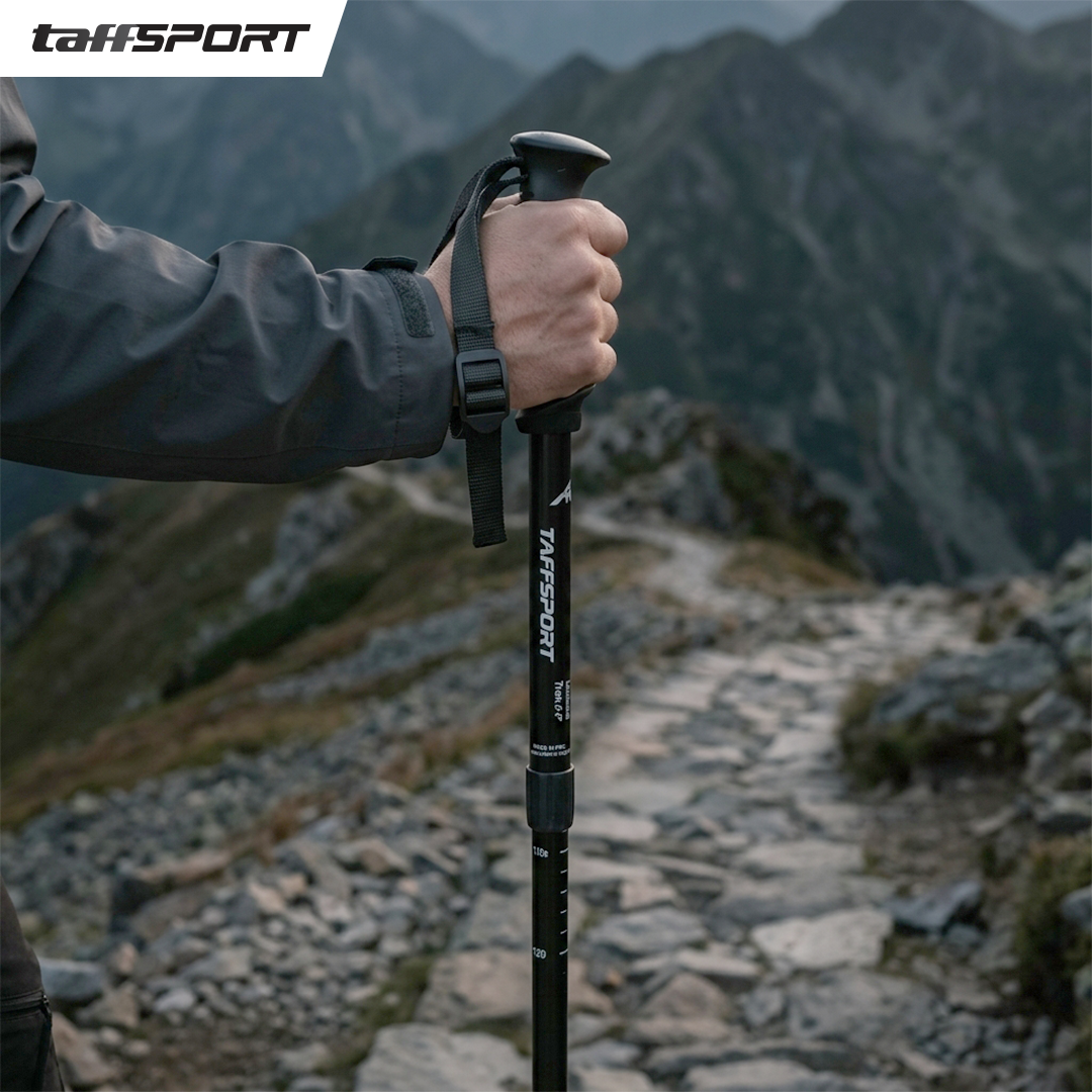 TaffSPORT Tongkat Hiking Telescopic Trekking Pole Aluminium 110cm - E4103 Gambar produk TaffSPORT Tongkat Hiking Telescopic Trekking Pole Aluminium 110cm - E4103 - 6