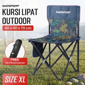 TaffSPORT Kursi Lipat Outdoor Camping Portable Oxford Folding Chair - OL3336