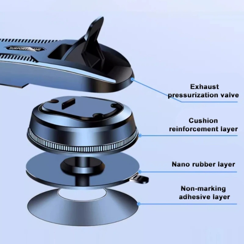SEAMETAL Holder HP Mobil Flexible Arm 360 Rotation Car Phone Holder - HM-30 Gambar produk SEAMETAL Holder HP Mobil Flexible Arm 360 Rotation Car Phone Holder - HM-30 - 4