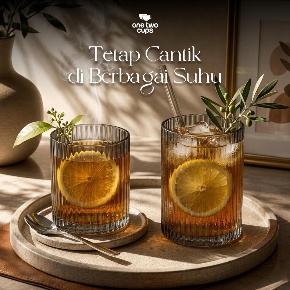 One Two Cups Gelas Kaca Aesthetic Kopi Teh Dirty Latte Stripe Glass 250ml - SH-25 Gambar produk One Two Cups Gelas Kaca Aesthetic Kopi Teh Dirty Latte Stripe Glass 250ml - SH-25 - 4