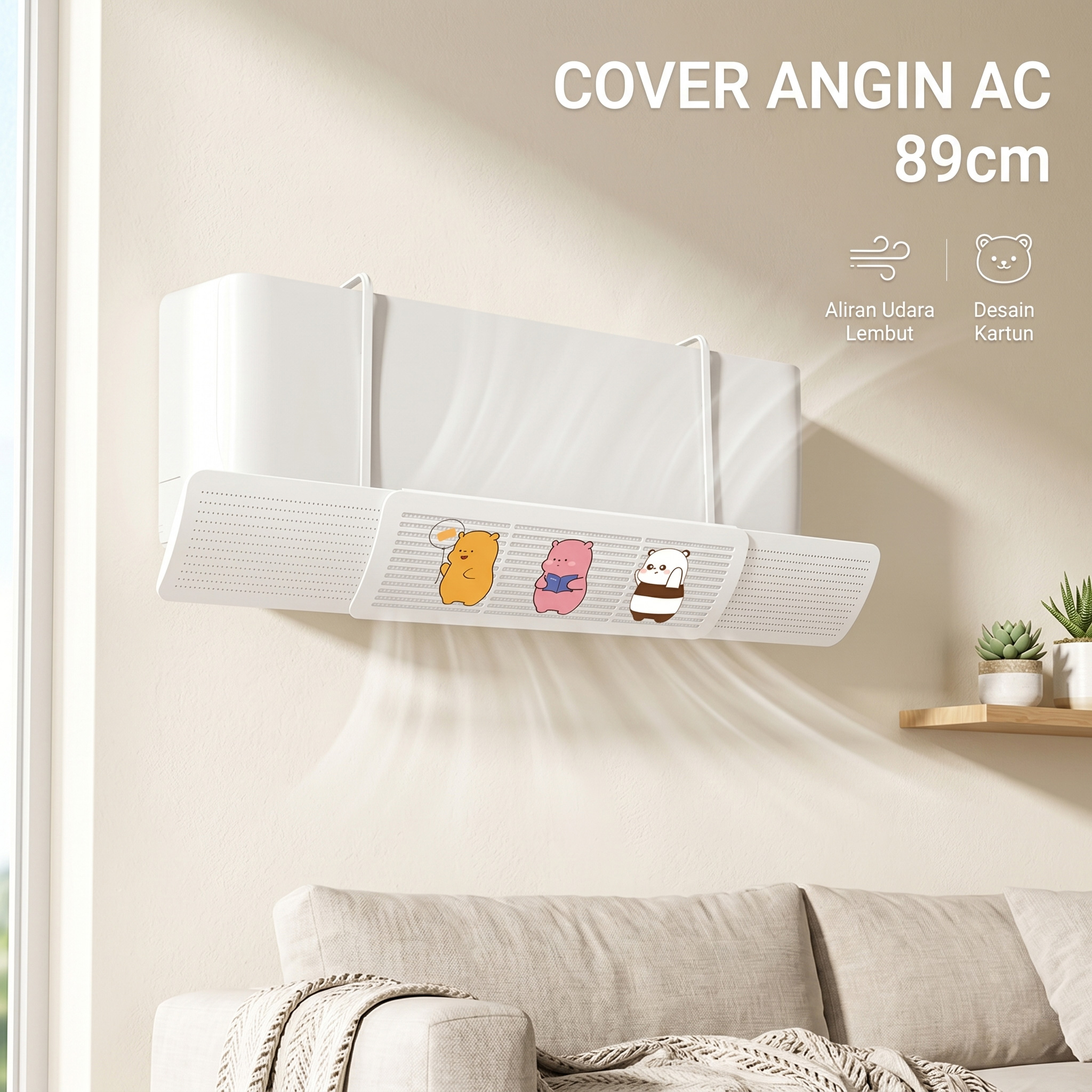 JWS Cover Angin AC Air Conditioner Wind Deflector 89cm - JW43 Gambar produk JWS Cover Angin AC Air Conditioner Wind Deflector 89cm - JW43 - Utama