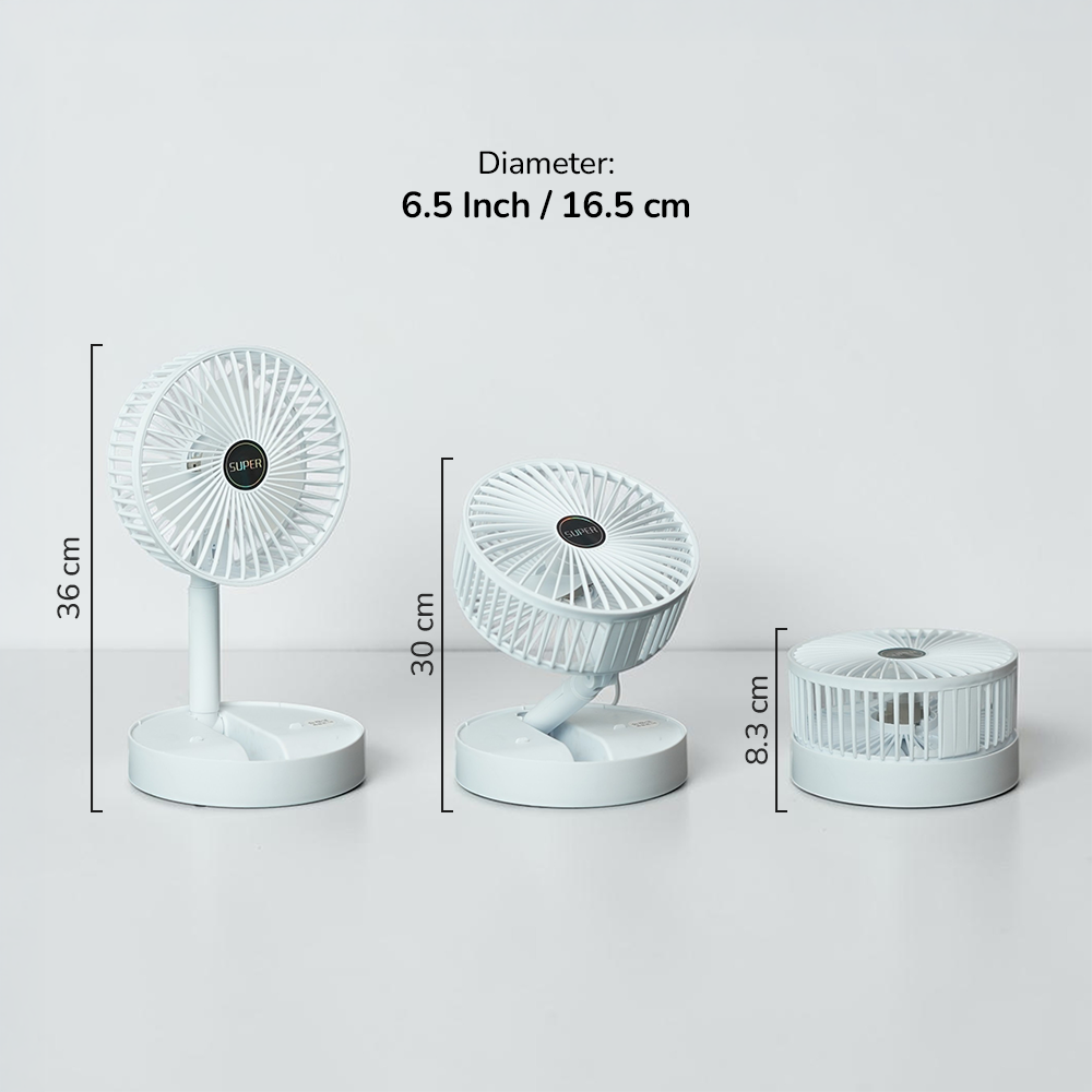 SUPER Kipas Angin Meja Portable Desk Fan USB 6.5 Inch 4.5W - A8 Gambar produk SUPER Kipas Angin Meja Portable Desk Fan USB 6.5 Inch 4.5W - A8 - 8