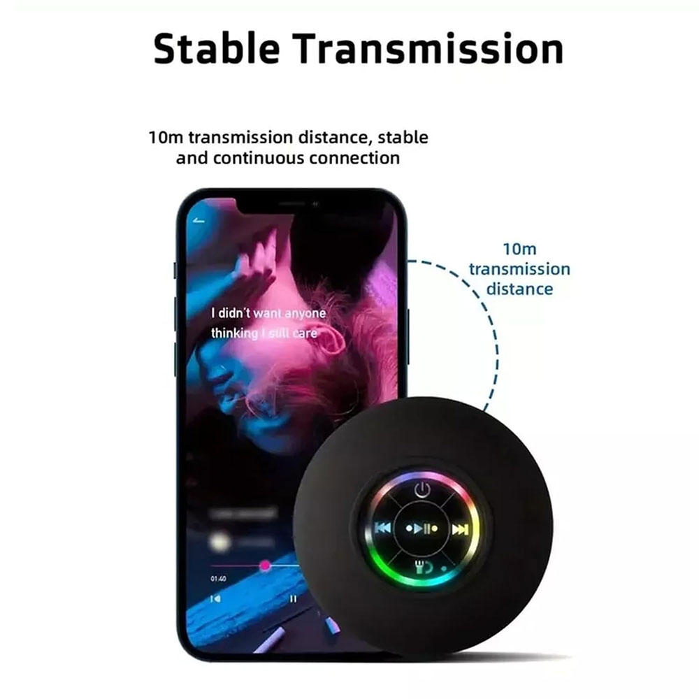 MONK Speaker Bluetooth Mini LED RGB Portable Waterproof Suction Cup - S-150 Gambar produk MONK Speaker Bluetooth Mini LED RGB Portable Waterproof Suction Cup - S-150 - 4