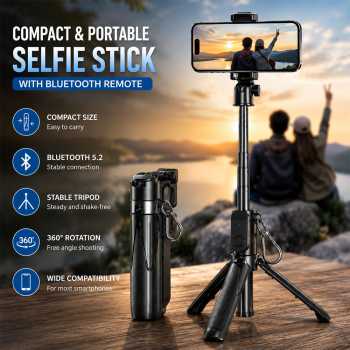 Cuth Tongsis Smartphone Selfie Stick Teleskopik Tripod with Bluetooth - P15mini