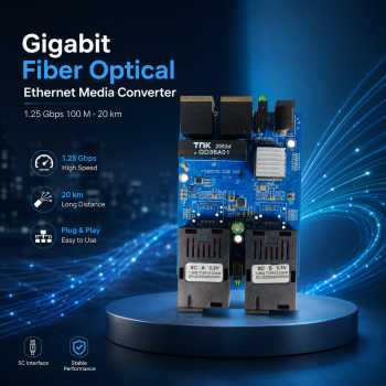 TNK Gigabit Fiber Optical Ethernet Media Converter - 2GF2GE
