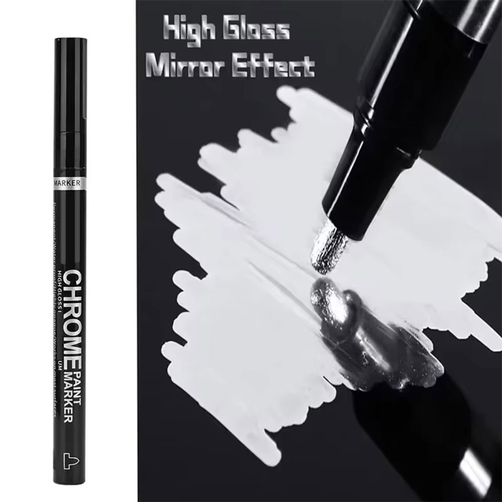 PeaMirmy Spidol Permanen Maker Metalic Chrome Silver 2mm 1 PCS - 7432Q Gambar produk PeaMirmy Spidol Permanen Maker Metalic Chrome Silver 2mm 1 PCS - 7432Q - 3