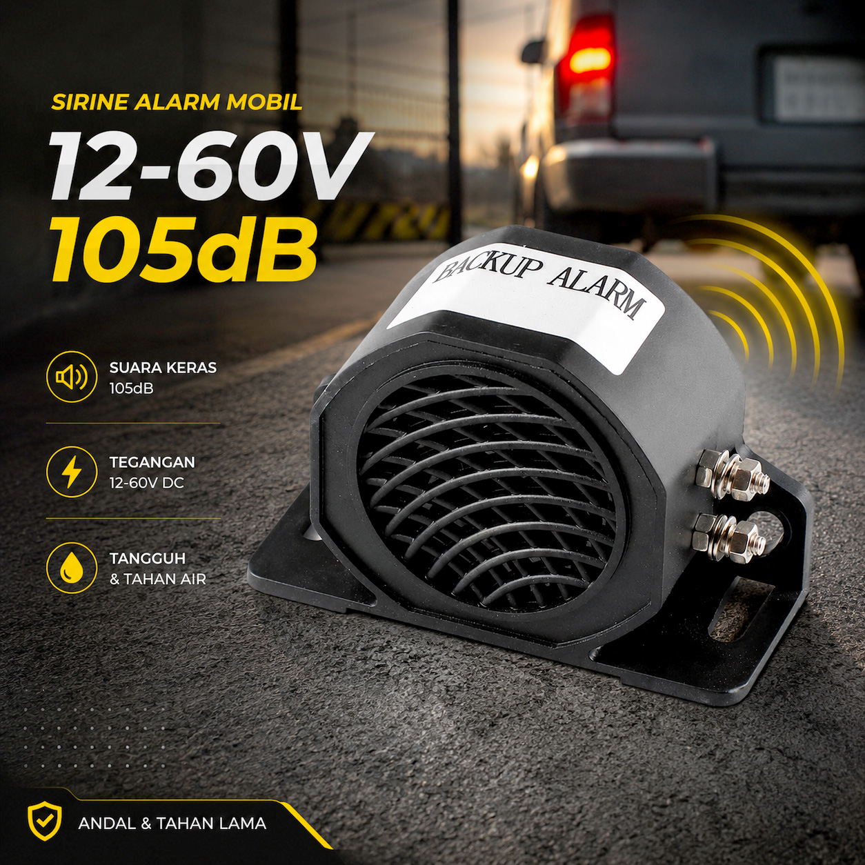 CarHave Sirine Speaker Alarm Mobil Bibi Siren 12-60V 105dB - BX101645 Gambar produk CarHave Sirine Speaker Alarm Mobil Bibi Siren 12-60V 105dB - BX101645 - Utama
