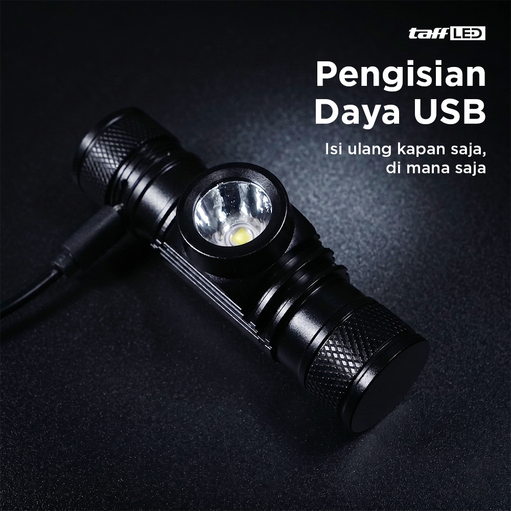 TaffLED Senter Kepala Headlamp LED IP66 800 Lumens - HP50 Gambar produk TaffLED Senter Kepala Headlamp LED IP66 800 Lumens - HP50 - 5