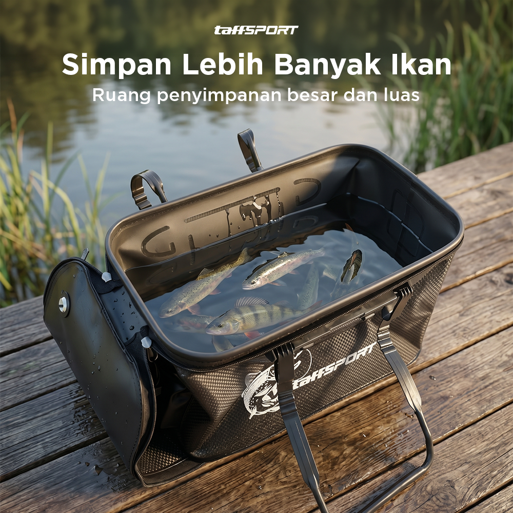 TaffSPORT Tas Pancing Ember Lipat Waterproof EVA Fishing Bucket S - INU121 Gambar produk TaffSPORT Tas Pancing Ember Lipat Waterproof EVA Fishing Bucket S - INU121 - 1