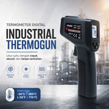 Kaemeasu Termometer Industrial Digital Thermogun Infrared LCD - DT8380D