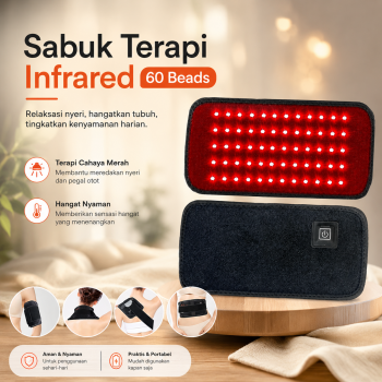 CIM Sabuk Terapi Infrared Red Light Therapy Belt Hot Compress 60 Beads - LT02BK