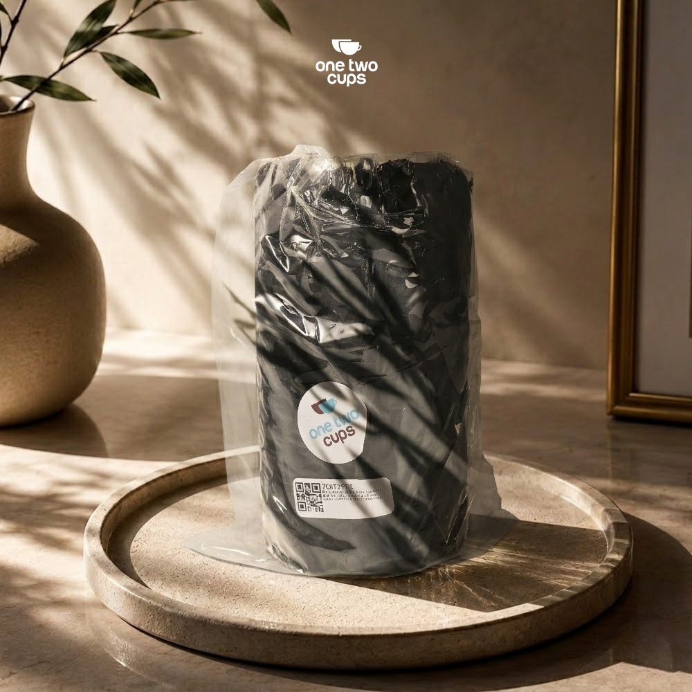 One Two Cups Gelas Kaca Aesthetic Kopi Teh Dirty Latte Stripe Glass 360ml - SH-25 Gambar produk One Two Cups Gelas Kaca Aesthetic Kopi Teh Dirty Latte Stripe Glass 360ml - SH-25 - Kemasan