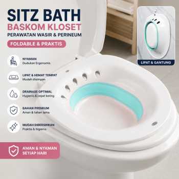 H&W Sitz Bath Baskom Kloset Perawatan Wasir Perineum Foldable - XSSG