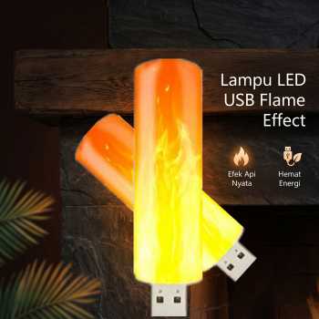Gambar produk HZZKZZ Lampu LED USB Flame Effect Portable 5V - HZ20