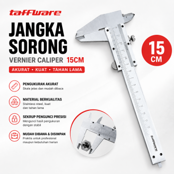 Taffware Jangka Sorong Sigmat Vernier Caliper Micrometer 15cm - JIG-RE0150
