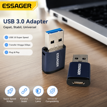 ESSAGER OTG Type C to USB A 3.0 Adapter Converter Fast Charging 3A - ES-OTG11