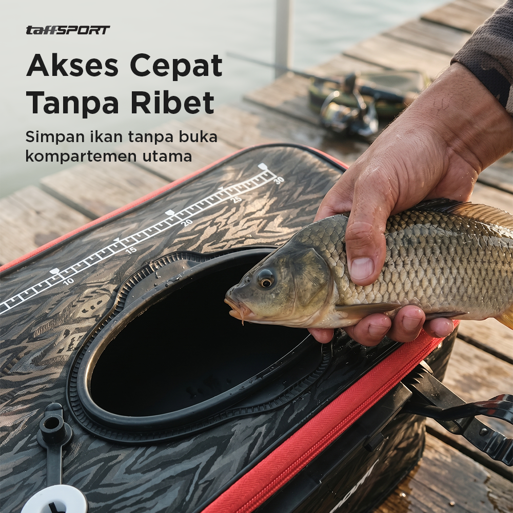 TaffSPORT Tas Pancing Ember Lipat 3D Waterproof EVA Fishing Bucket L - INU122 Gambar produk TaffSPORT Tas Pancing Ember Lipat 3D Waterproof EVA Fishing Bucket L - INU122 - 2