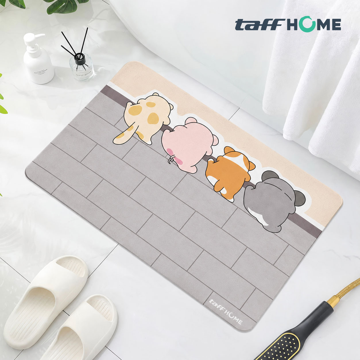 TaffHOME Keset Kamar Mandi Cartoon Anti Slip Diatomite 40x60cm - LA60 Gambar produk TaffHOME Keset Kamar Mandi Cartoon Anti Slip Diatomite 40x60cm - LA60 - Utama