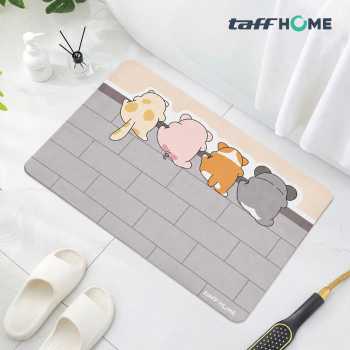 TaffHOME Keset Kamar Mandi Cartoon Anti Slip Diatomite 40x60cm - LA60