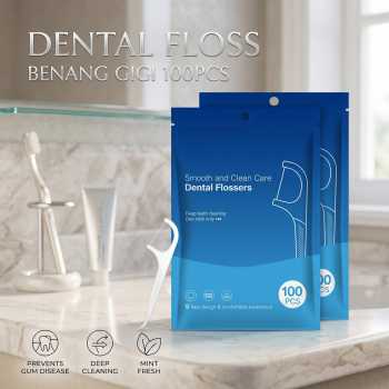 TaffOmicron Dental Floss Benang Gigi Pembersih Plak 100 PCS - TF-100