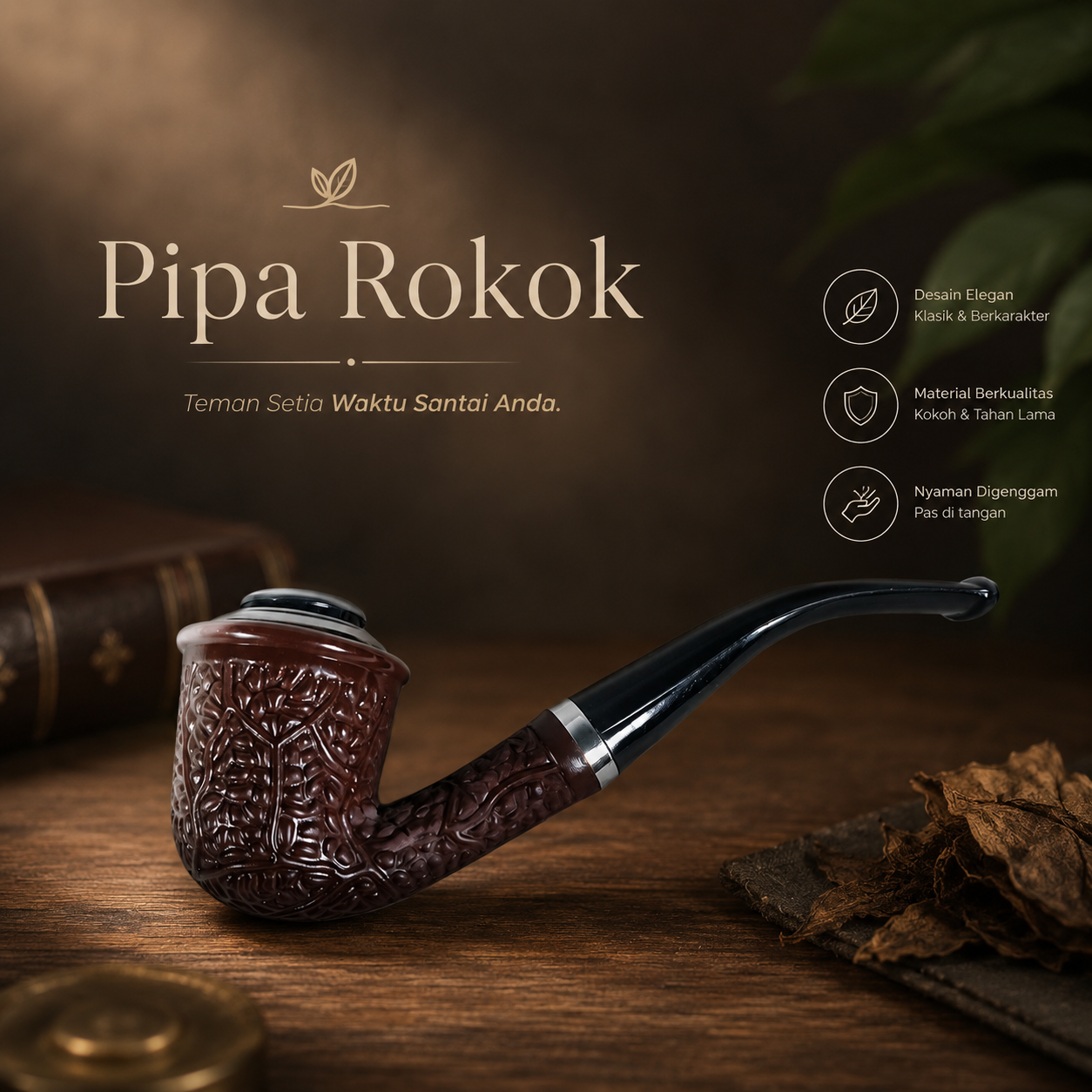 Gambar produk Jodel Pipa Rokok Tembakau Cangklong Tobacco Pipe Resin Washable Filter - ZF902 - Utama