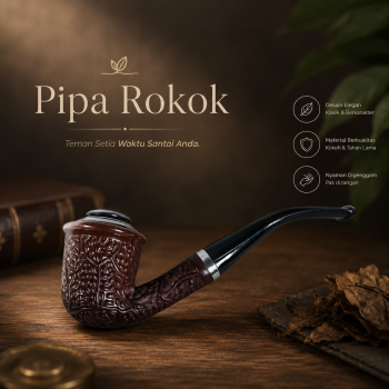 Jodel Pipa Rokok Tembakau Cangklong Tobacco Pipe Resin Washable Filter - ZF902