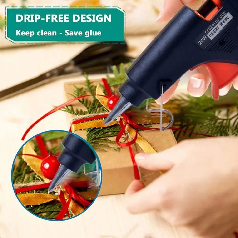 JOT Hot Melt Glue Gun Heating Tool Pistol Lem Tembak Panas 20W - QT-302 Gambar produk JOT Hot Melt Glue Gun Heating Tool Pistol Lem Tembak Panas 20W - QT-302 - 4