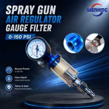 WENXING Spray Gun Air Regulator Gauge In-line Water Filter Adapter - W101