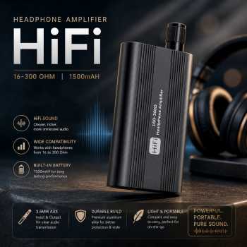 OOTDTY Portable Headphone Amplifier HiFi 16-300 Ohm - D3CS