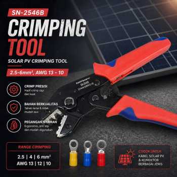 Taffware Tang Crimping Tool Wire Cable Terminal 13-10 AWG 2.5-6mm2 - SN-2546B
