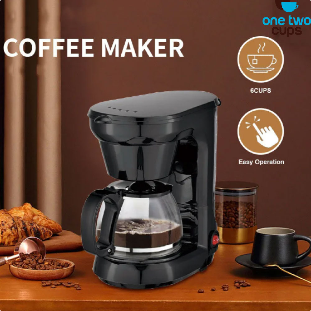 One Two Cups Mesin Kopi Espresso Semi Otomatis Drip Coffee Maker 750ml - CM-102 Gambar produk One Two Cups Mesin Kopi Espresso Semi Otomatis Drip Coffee Maker 750ml - CM-102 - Utama
