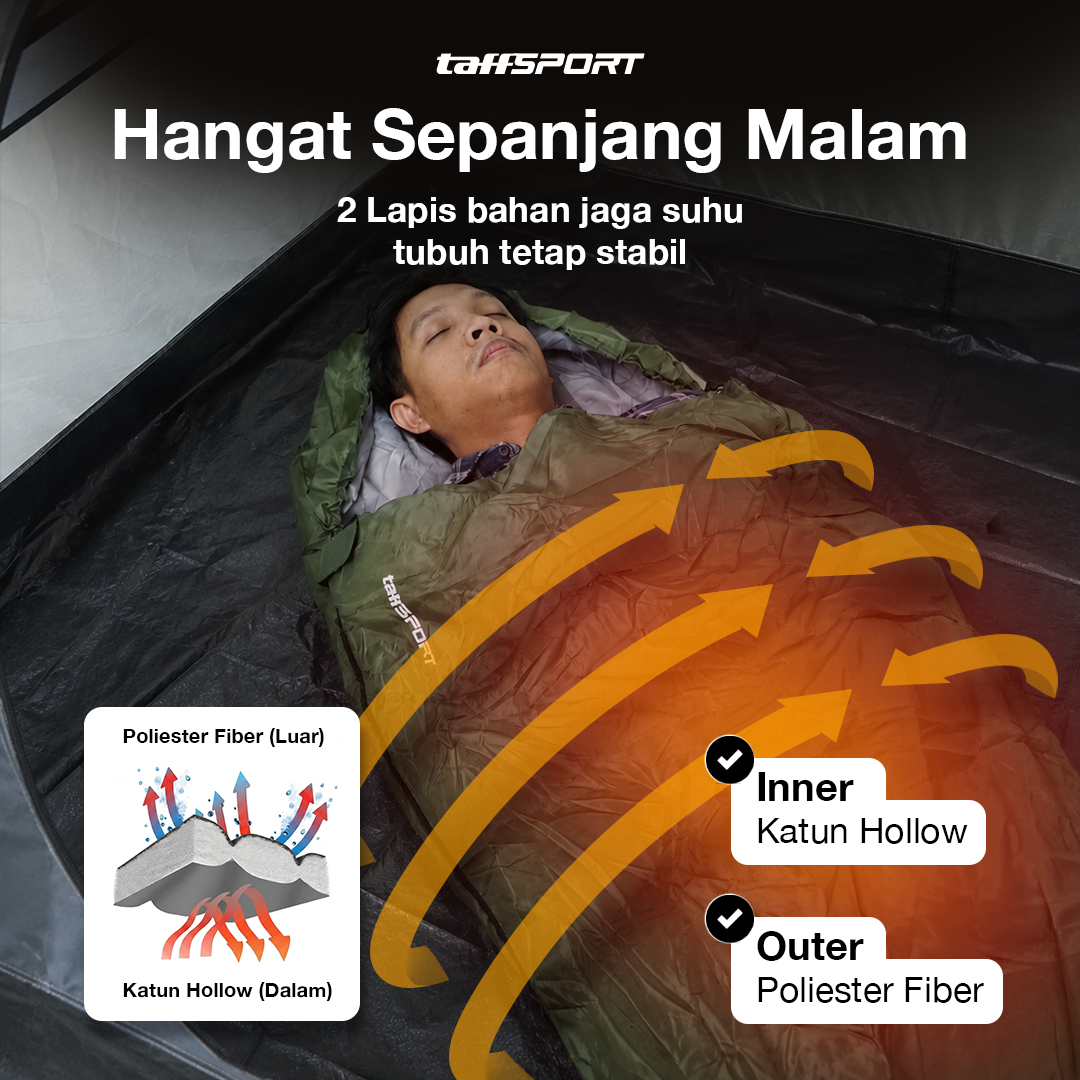 Gambar produk TaffSPORT Kasur Lipat Portable Camping Sleeping Bag Outdoor Hiking - TAF-KL - 1