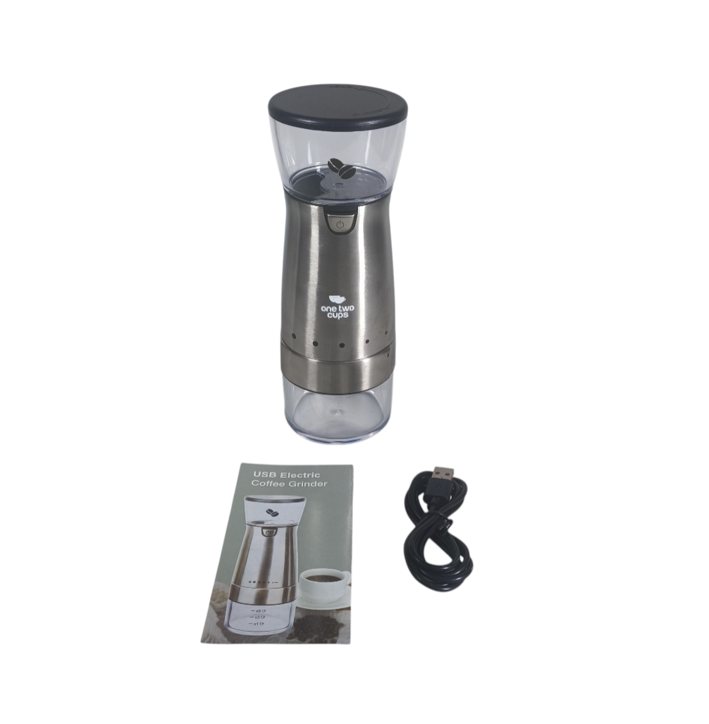 One Two Cups Alat Penggiling Kopi Elektrik Coffee Grinder 1200mAh - CRO-12 Gambar produk One Two Cups Alat Penggiling Kopi Elektrik Coffee Grinder 1200mAh - CRO-12 - 6
