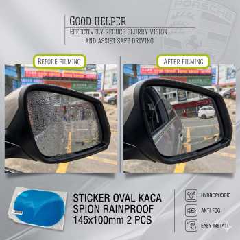NewBee Sticker Oval Kaca Spion Rainproof Waterproof 145x100mm 2 PCS - TY353