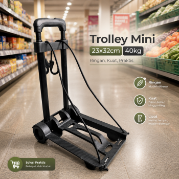 WPRO Trolley Mini Galon Koper Lipat Portable Luggage Cart 23x32cm 40kg - SK-10